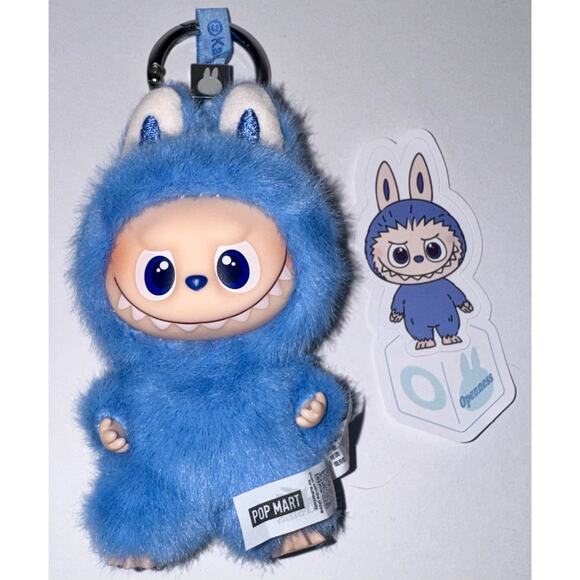100% AUTHENTIC! Mini Labubu "O" BLUE LETTER Pin For Love PENDANT! POP MART! - Picture 2 of 6